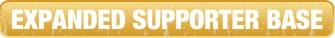 Expanded supporter base